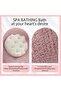 2-Piece Bath Shower Sponge and Silicone Body Brush Set,Exfoliating Scrubber for Deep Cleaning and Massage,Pink and Cyan - 2