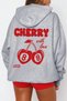 Cherry Printed Oversize Sweatshirt - 2