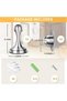 2 Pack Magnetic Door Stoppers,Stainless Steel Door Catch Holder with Adhesive Tapes and Screws,Silver - 7