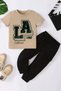 Children's Los Angles Printed Bottom - Top Tracksuit Set