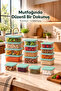 16-Piece Mint Storage Container Set 4X(1000-650-450-300 ml) Square Food and Dry Food Kitchen Organizer with Lids - 8