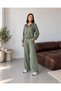 Women's Zipper Tracksuit Set Wide Leg Pants Casual Sports Set with Pockets - 4