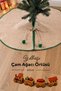 Christmas Pine Tree Cover, Jute with Overlock Edge, Green 60 cm