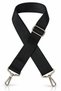 Bag Strap Black Polyester Column Buckle Adjustable Nickel Buckle Bag Handle 4cm X 125cm