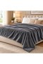 Mellow Twin Micro Flannel Blanket – 150 × 220 cm | Ultra Soft & Cozy | Lightweight Warm Blanket for Bed & Sofa | Silver - 5