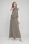 Classic Cut Long Skirt Brown - 2
