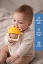 Crabby Silicone Teether with Holding Ring Yellow