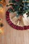 New Year's Pine Tree Cover, Woven Plaid 60 cm - 2
