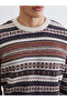 Esvab • Modern & Distinctive Zero Roba Collar Embroidered Men's Knitwear Sweater - 4