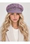 Women's Plush Soft Textured Cap - Angora with Fleece Inside - 5
