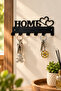 Black Metal Key Ring Home Double Heart Decorative Hanging Rack with Text Organizer Wall Hanger | |   Key Hanger Wall Key Holder Rack Key Organizer Entrance Hall Decoration Doorway Key Collector - 2