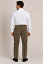 Casual Cut Winter Light Green Men's Velvet Trousers with Fleece Inside - 4