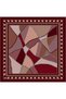 Red Geometric Pattern 100% Twill Silk Scarf 4419-83 - 3