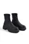 Zri̇n-2011 exclusive zippered daily stretch women's boot black stretch
