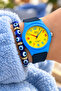Navy Blue Silicone Cord 3 Atm Boy's Wristwatch Bracelet