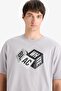 100% Cotton Oversize Wide Fit Crew Neck Printed Short Sleeve T-Shirt S9343Az21Sp - 5