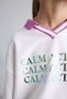 Relax Fit Contrast Polo Collar Printed Sweatshirt for Girls I3837A826Au - 4
