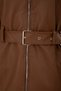 Women's Trench Coat with Long Leather Belt - 4