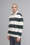 Boxy Fit High Neck Half Zipper Striped Sweatshirt C7045Ax25Au - 2