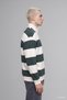 Boxy Fit High Neck Half Zipper Striped Sweatshirt C7045Ax25Au - 4