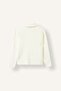Relax Fit Polo Collar Ribbed Teddy Bear Embroidered Sweater for Girls I3600A826Wn - 7