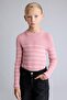 Crew Neck Striped Ribbed Sweater Girls H6401A826Au