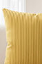 Fuji Throw Pillow Cover Corduroy Decorative (43X43 cm) Yellow - 2