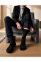 Men's Premium Roll Top Elasticless Seamless Bamboo Socks Black