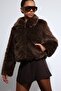 Coffee Plush Look Coat