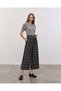 Belted Plaid Pleated Culotte Trousers - 4