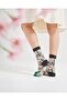 Women's Japanese Korean Style Transparent Socks Ivy Pattern