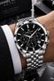 Gift Men's Watch Waterproof 3 Atm Silver Color Steel Band