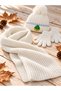 5-10 Years Old Children's Cotton Scarf, Beanie, Gloves Set, Set of 3 with Playful Duck Logo - 4