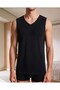 Men's Bamboo V-Neck Undershirt Black