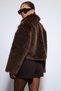Coffee Plush Look Coat - 7
