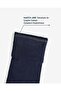 Men's Premium Seamless Bamboo Socks Navy Blue Bottom Alta Square Pattern - 3