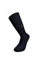 Men's Premium Seamless Bamboo Socks Navy Blue Bottom Alta Square Pattern - 2