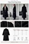 Black Belted New Season Lined Premium Quality Relaxed Fit Women’s Melton Coat Jacket - 4