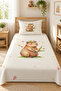 Capybara Patterned Single Pique 160X220 Cm, 160 X 230, 2 Pieces, Polyester, Without Sheets, Mixed - 3