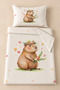 Capybara Patterned Single Pique 160X220 Cm, 160 X 230, 2 Pieces, Polyester, Without Sheets, Mixed - 7
