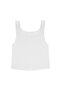 Women's Seamless Pima Cotton Crop Tank Top White - 5