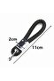 Hyundai Braided Leather Keychain - Hyundai Logo Black Leather Braided Keychain I20 I30 Accent - 3