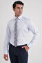 Slim Fit 100% Cotton Non Iron Fabric Blue Shirt Gk 734 - 7