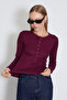 Half Snap Slim Fit Blouse - 3