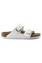 Zrc01 - Summer Premium Buckled Men's Genuine Leather Slipper White - 6