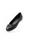 Zri̇n-325 Black Buckle-Decorated Casual Women's Flat Shoes - 3