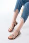 Zri̇n-205-015 Premium Beige Garni O Orthopedic H Genuine Leather Women's Sandals - 6