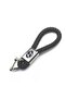 Hyundai Braided Leather Keychain - Hyundai Logo Black Leather Braided Keychain I20 I30 Accent - 2