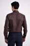 Slim Fit 100% Cotton Non Iron Fabric Brown Shirt Gk 734 - 7