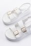 Zri̇n3-572 Premium White Daily Wedge Heel Women's Sandals - 5